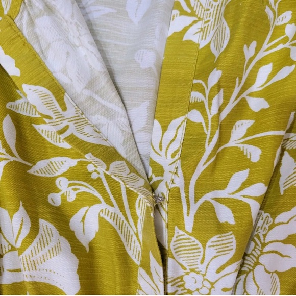 Anthropologie Jumpsuit The Somerset Wide Leg Chartreuse  Boho Womens Sz XS Tall - Picture 10 of 12